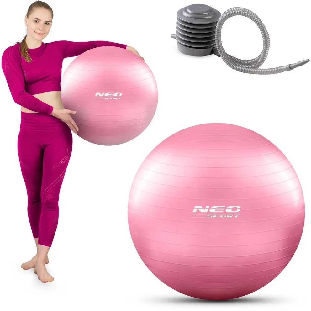 Neo-Sport Mankštos kamuolys 55 cm NS-950 rožinis