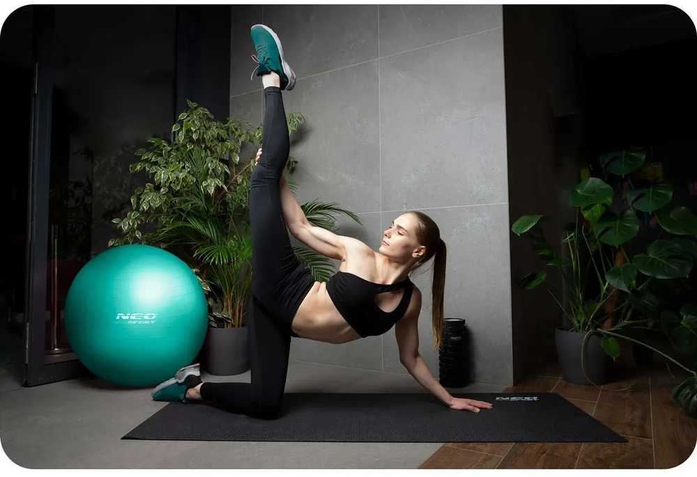 Neo-Sport Mankštos kamuolys 65 cm NS-951 turkio spalvos
