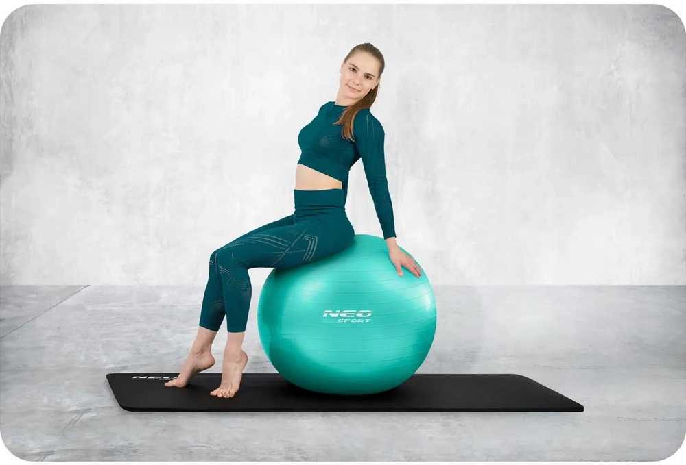 Neo-Sport Mankštos kamuolys 65 cm NS-951 turkio spalvos