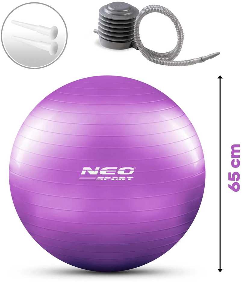 Neo-Sport Mankštos kamuolys 65 cm NS-951 violetinis