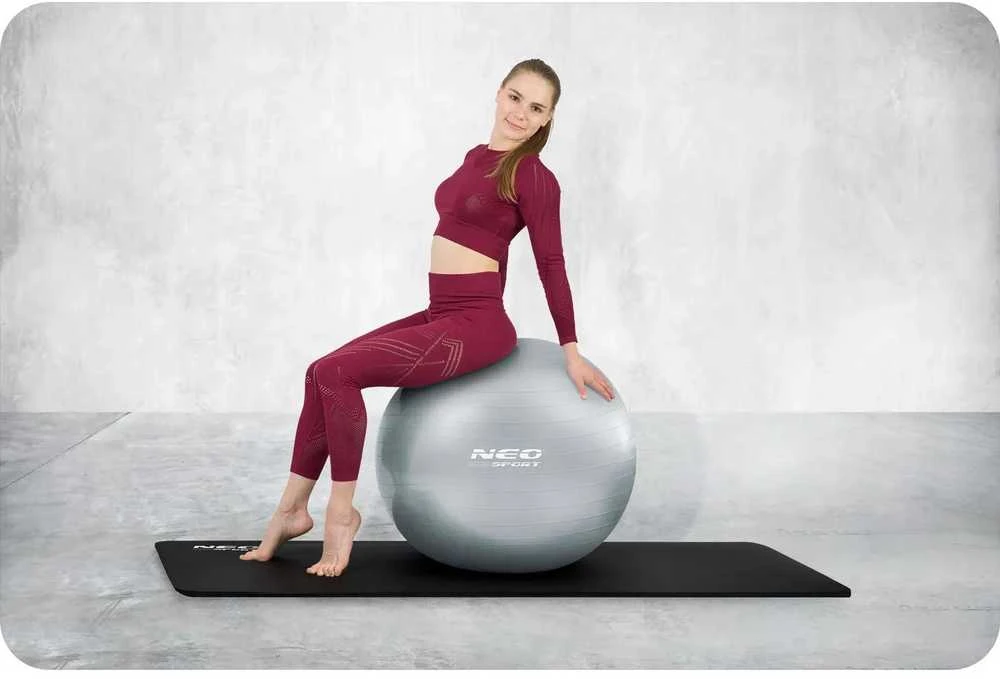 Neo-Sport Mankštos kamuolys 75 cm NS-952 sidabrinis