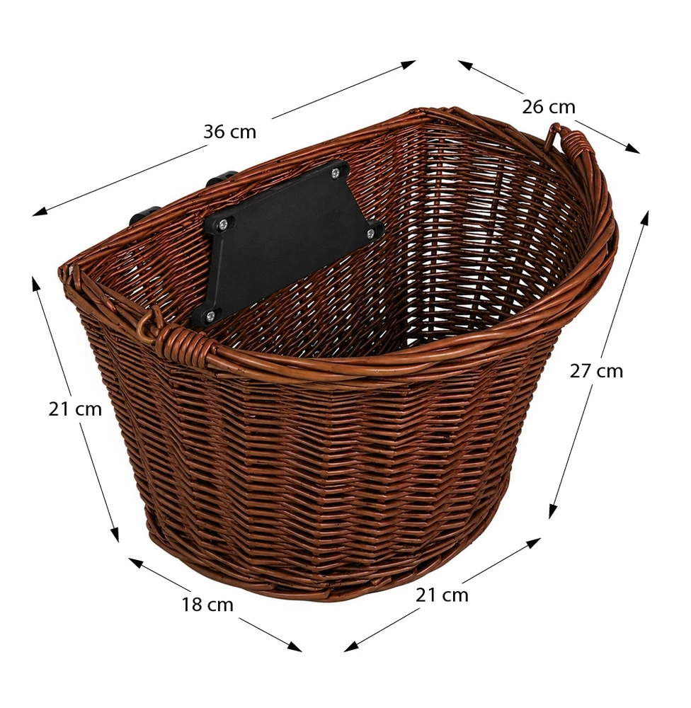 Manseri WICKER BIKE KREPŠELIS SPUSTELĖKITE SPUSTELĖK RUDAS KREPŠELĮ