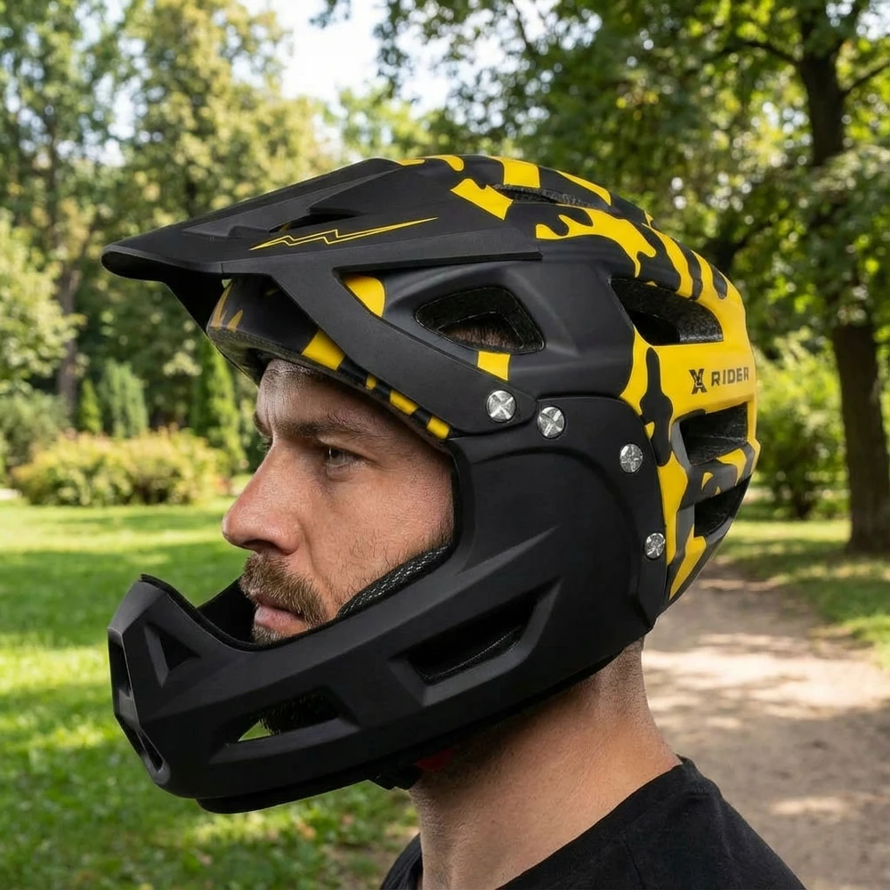 Manta KASK FULLFACE NA ROWER HULAJNOGĘ QUADA SKUTER OCHRONNY BEZPIECZNY XRIDER L