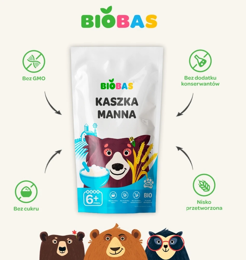 Manų kruopų košė 200g / BioBas