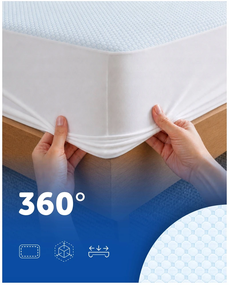 Manufaktura Materacy Ochraniacz na materac 160x80 cm Wodoodporny Podkład Prześcieradło Harmoony