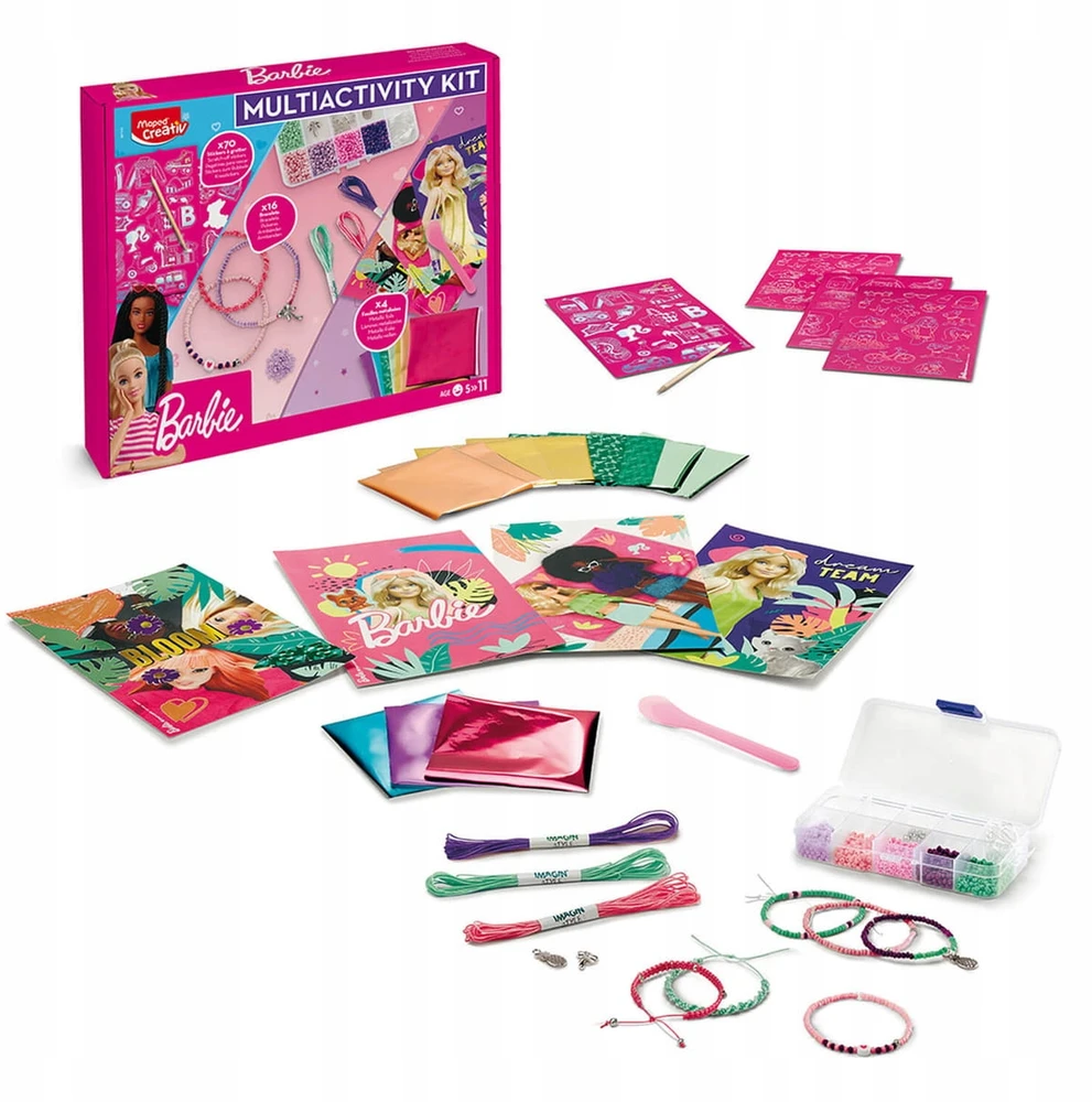 Maped Barbie kūrybinis rinkinys: lipdukai, apyrankės, folijos dailė
