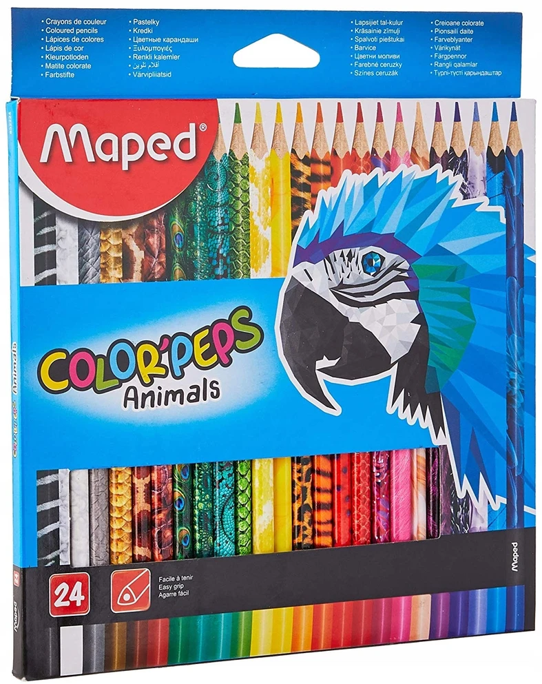 Maped Color'peps Animals kreidelės 24 spalvos vaikams