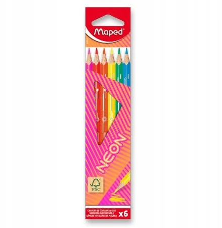 Maped Colorpeps Neon kreidelės, 6 vnt.