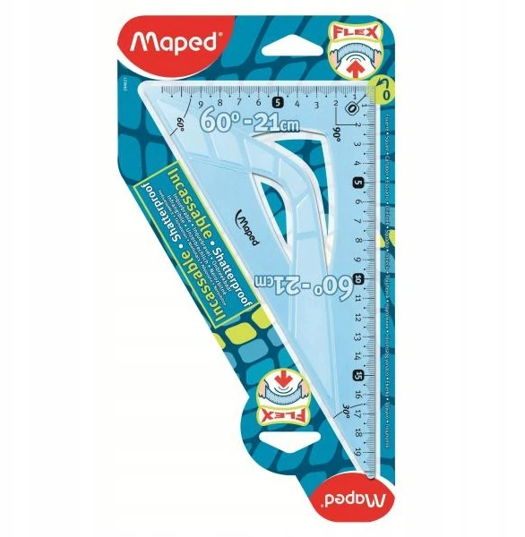 Maped Flex 244621 60° kampo liniuotė, 20 cm