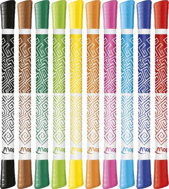 Maped Flomasteriai ColorPeps Duo Tip, 10 spalvų