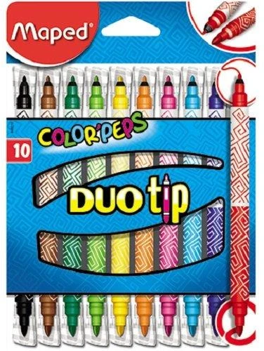 Maped Flomasteriai ColorPeps Duo Tip, 10 spalvų