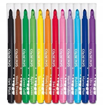 Maped Flomasteriai ColorPeps Long Life, 12 spalvų