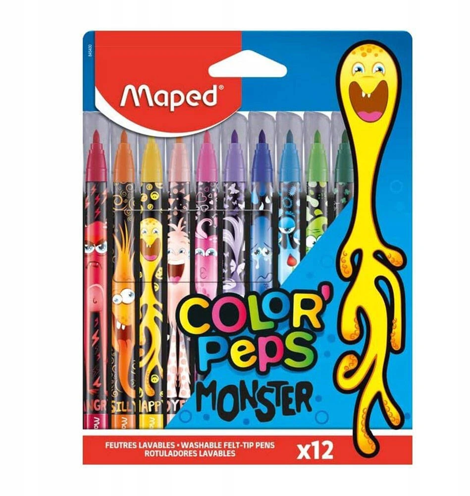 Maped Flomasteriai ColorPeps Monster, 12 vnt.