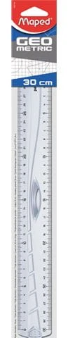 Maped Geometric liniuotė 30 cm su rankena, skaidri