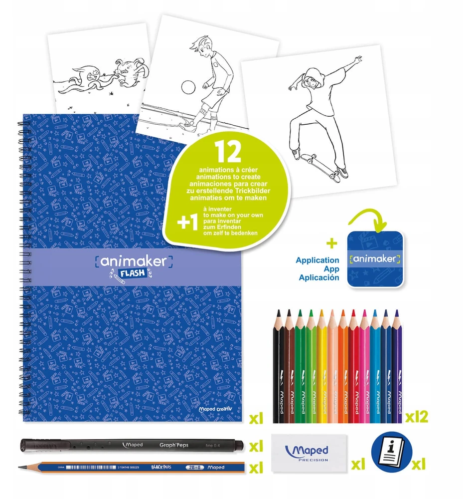 Maped Meno rinkinys, skirtas MOKYTI KURTI ANIMACIJĄ ANIMACIJĄ vaikams