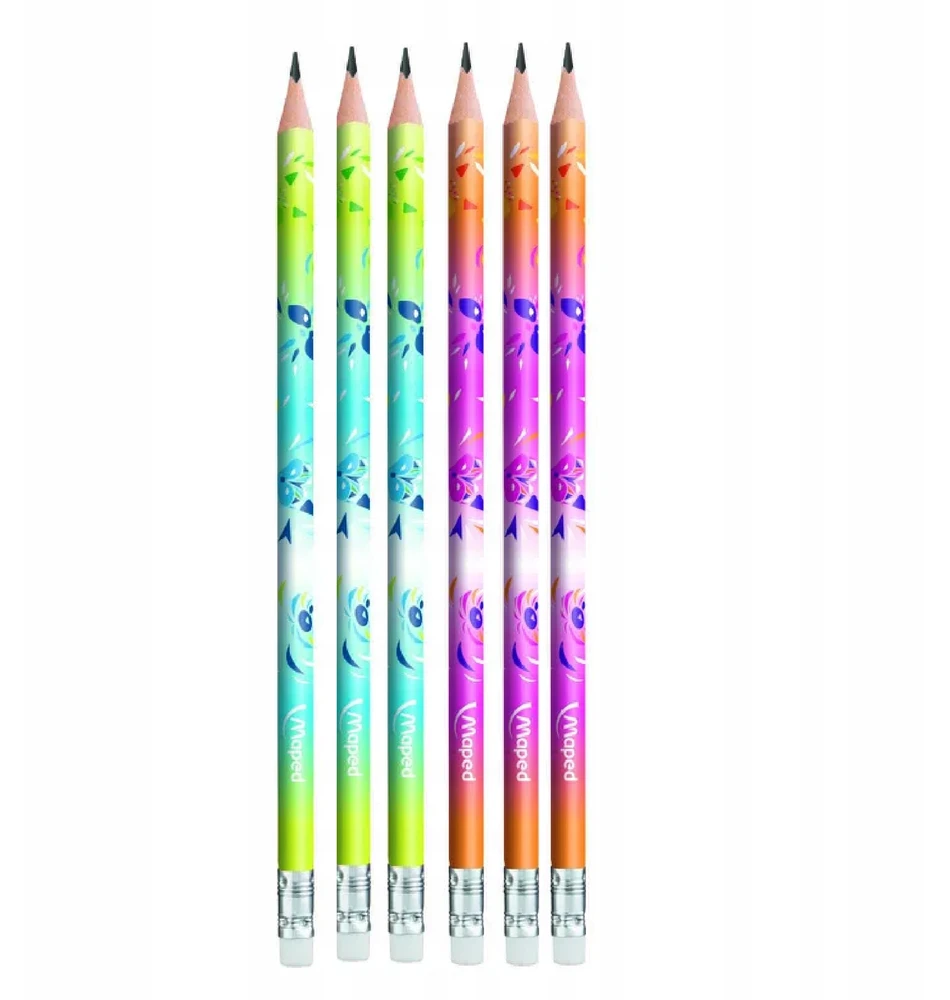 Maped Mini Cute Hb pieštukai su trintuku, 12 vnt.