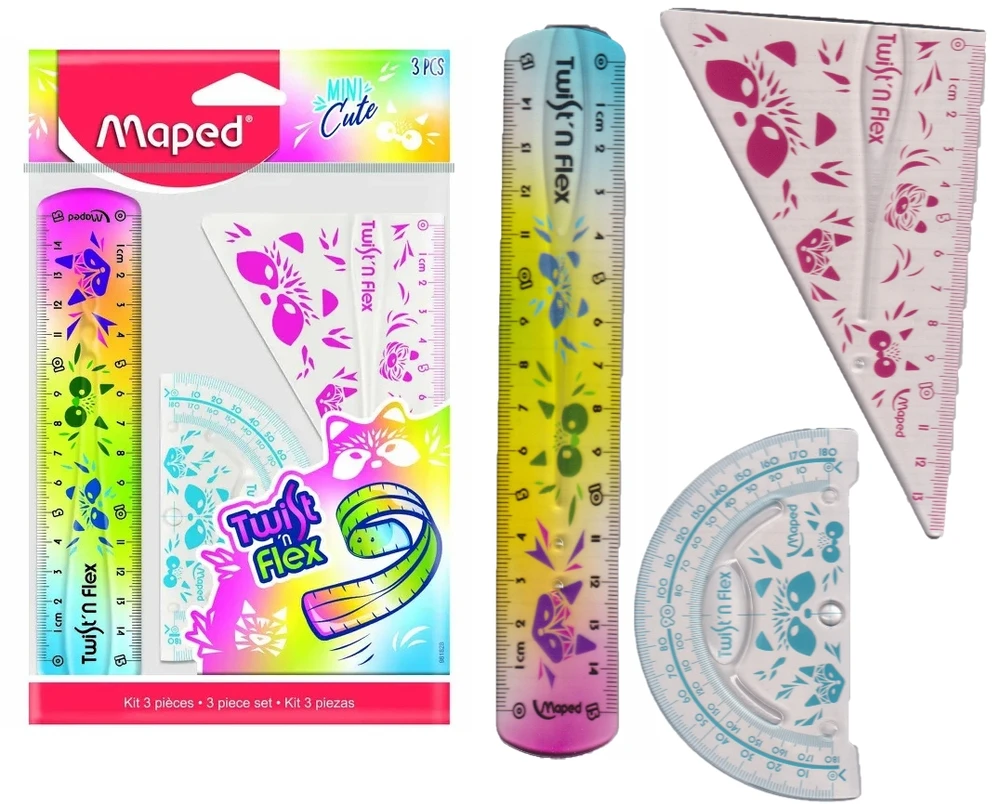 Maped Mini Cute lankstus geometrijos rinkinys, 3 dalys