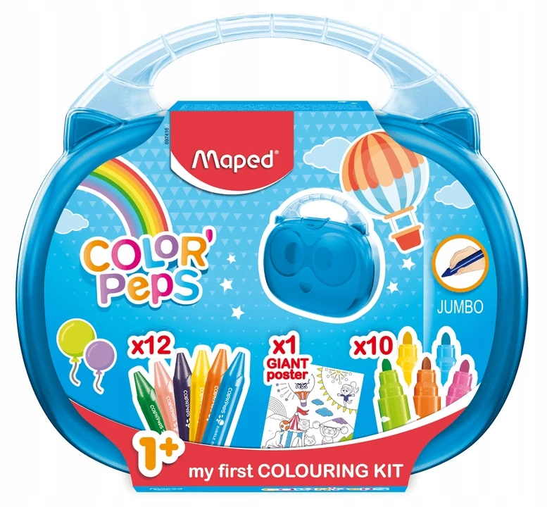 Maped Rinkinys: Flomasteriai ir Kreidelės su Spalvinimo Knyga (nuo 1m)
