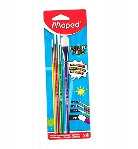 Maped Teptukų rinkinys ColorPeps sintetinis apvalus 04+10+14+plokščias 14 4vnt.