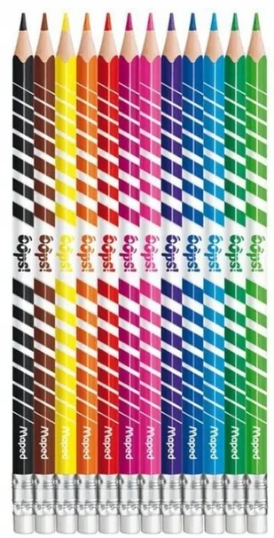 Maped Spalvotas pieštukas ColorPeps Oops! 12vnt. su gumele