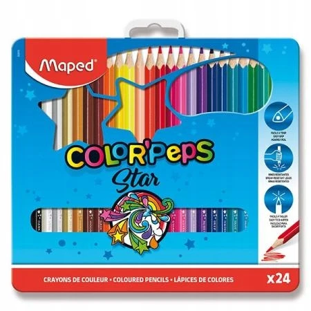 Maped Spalvoti pieštukai ColorPeps, 24 vnt.