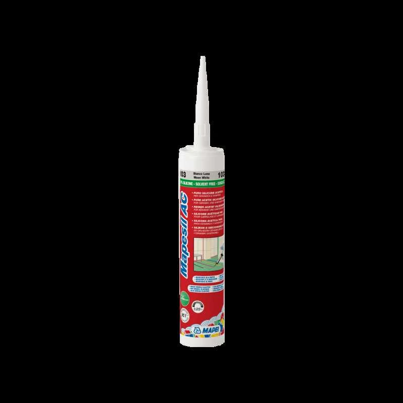 Mapei Mapesil AC Silikoninis antipelėsinis sandariklis 310 ml, Spalva: 112 Medium Pilkas