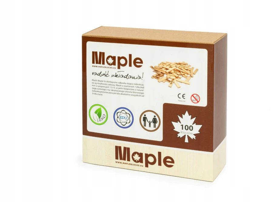 Maple KLEVO Dėžė iš 100 kaladėlių