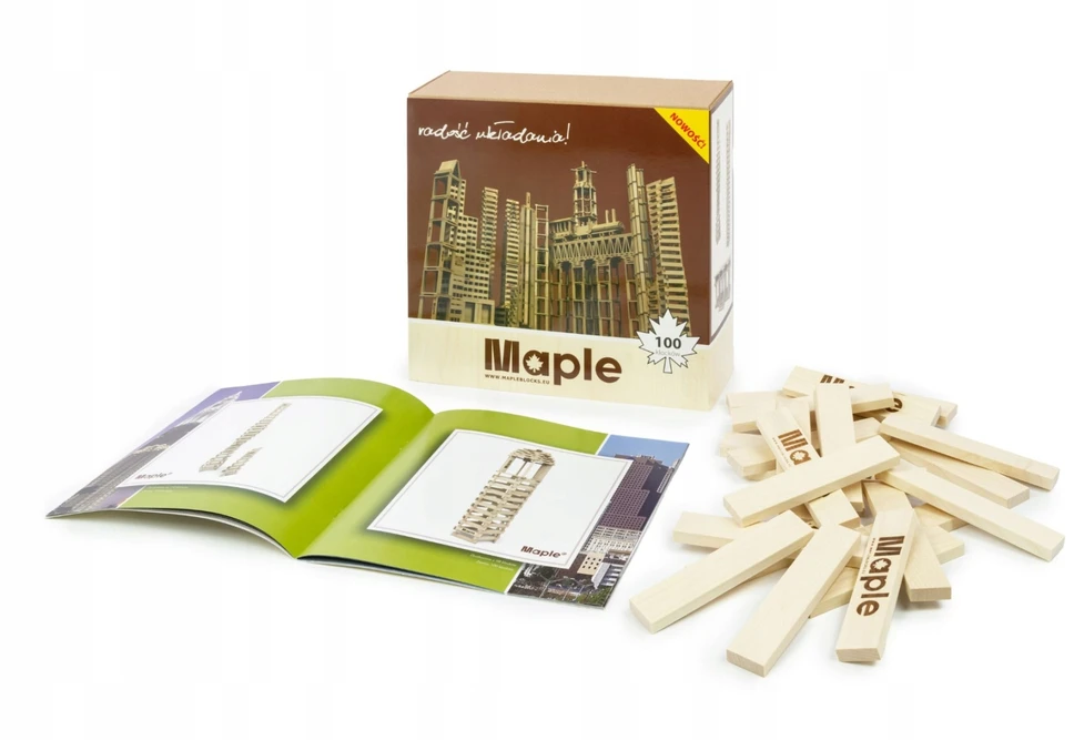 Maple KLEVO Dėžė iš 100 kaladėlių