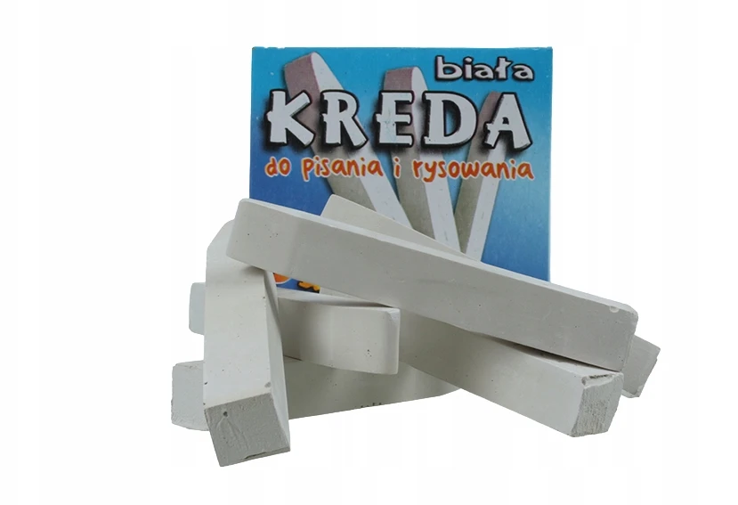 Mar Bor Balta mokyklinė kreida / B2 / 84 mm / pakuotėje 6 vnt