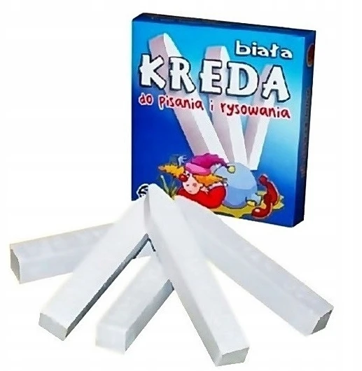 Mar-Bor, Kvadratinė Baltos Mokyklinė Kreida, 6 vnt.