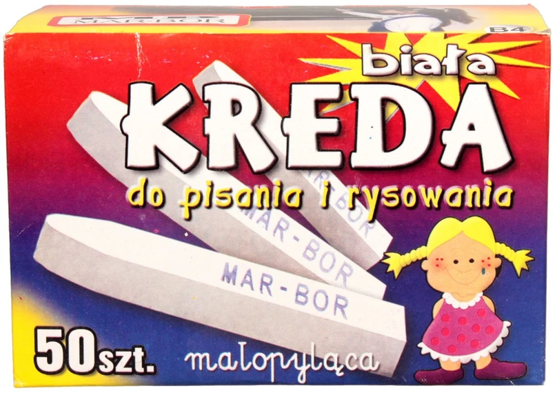 Mar Bor Mokyklinė kreida Feniks, balta, 50 vnt.