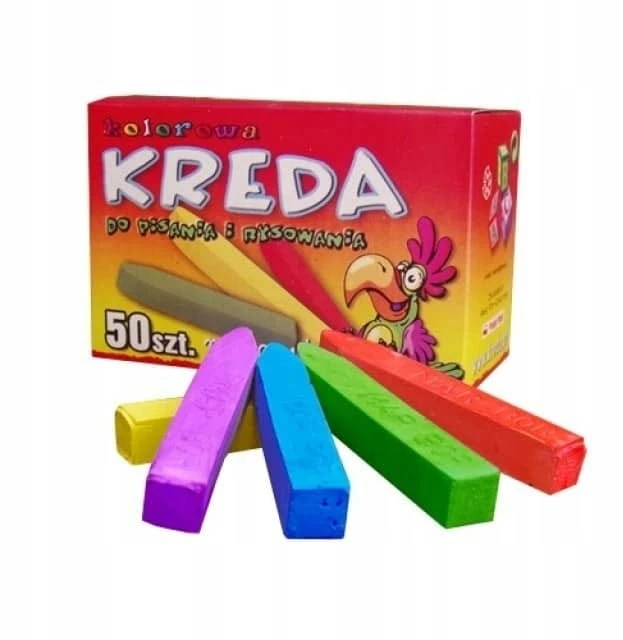 Mar Bor Rysunkowa KREDA Dla DZIECI Rinkinys KREDY Chodnikowa KREDA Opakowanie 50 Szt.