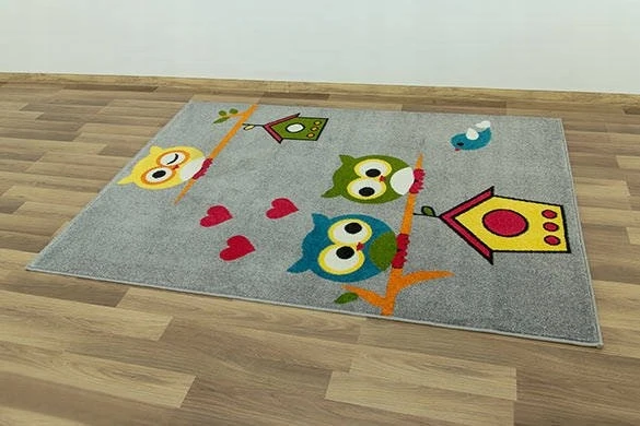 Marbex DYWAN PILKA DO POKOJU DZIECI MIĘKKI SŁODKIE SÓWKI RAINBOW 160x230 cm