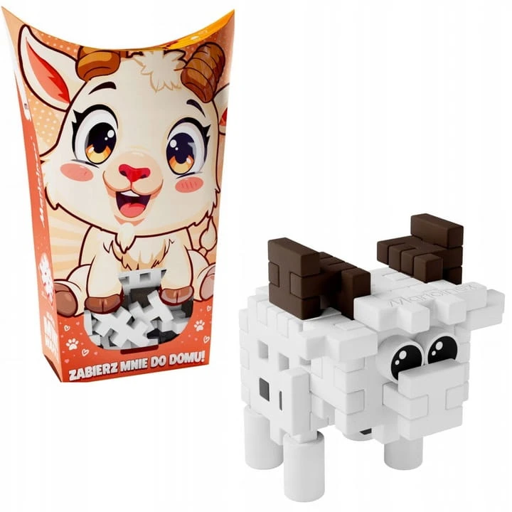 MARIOINEX 906941 Minkšti vafliniai blokeliai POCKET PETS Koziołek