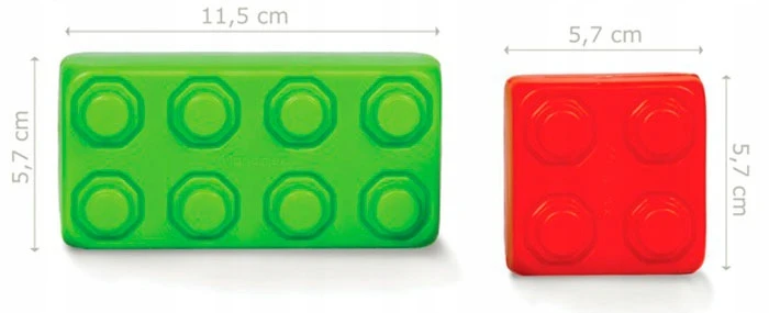 Marioinex BLOKAI STATYBINĖS PLYTOS POLIKOS SPALVOTAS JUNIOR 60 EL, 12 mėn+
