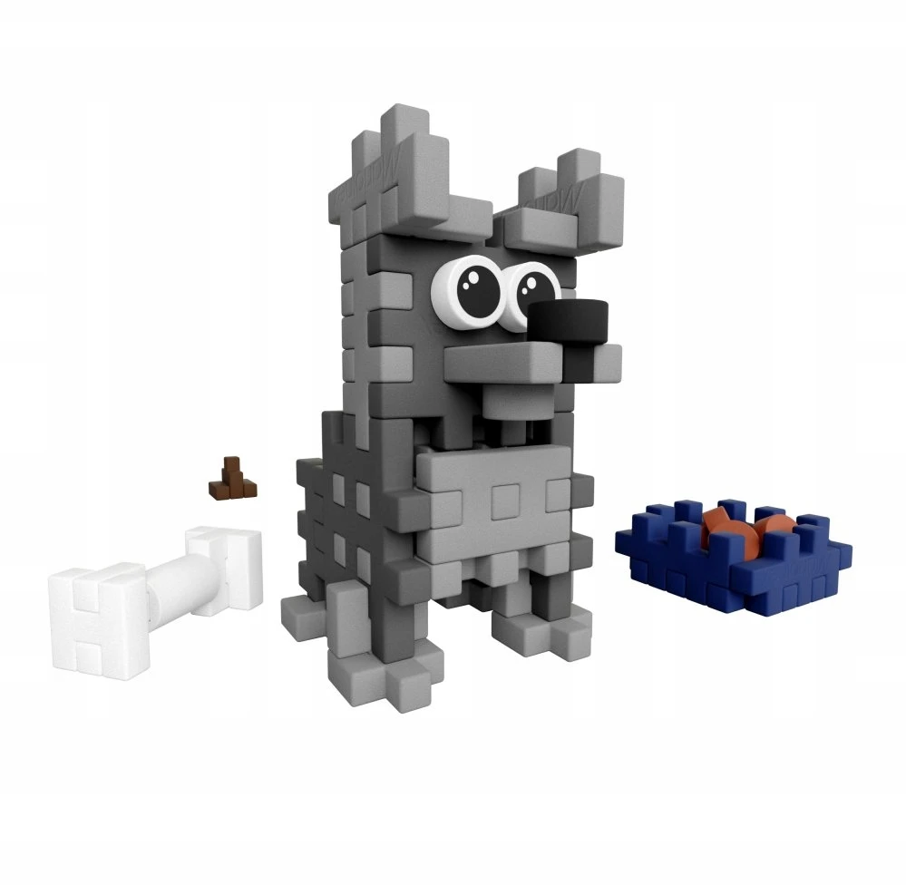 Marioinex Konstrukciniai blokeliai „Mini Waffle Pocket Pets“ Šuniukai Šnauceris