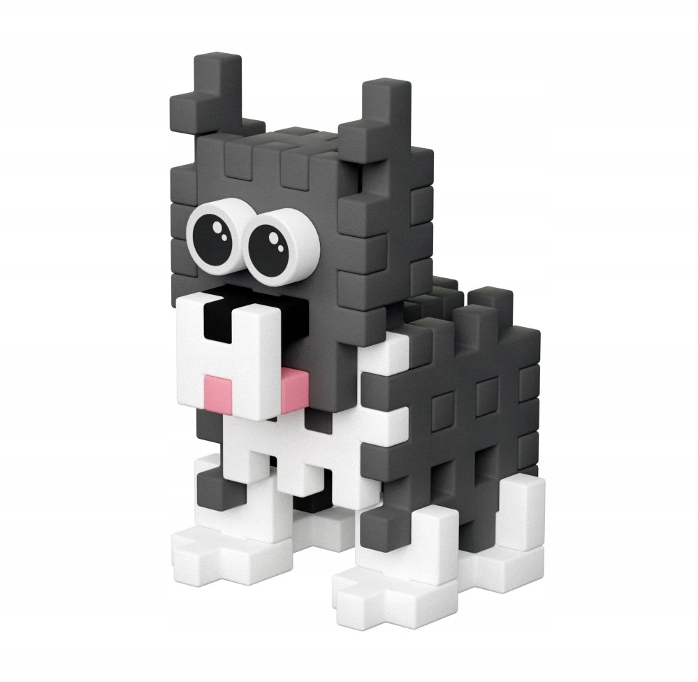 Marioinex Konstrukciniai blokeliai „Mini Waffle Pocket Pets“ – šuniukai huskiai