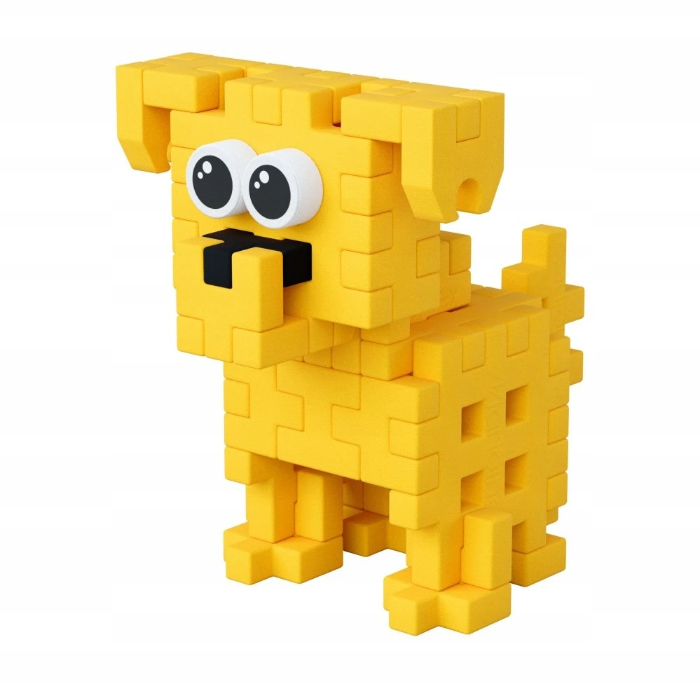 Marioinex Konstrukciniai blokeliai „Mini Waffle Pocket Pets“ – šuniukai, auksaspalviai retriveriai