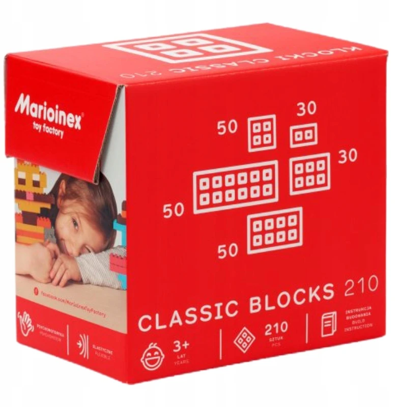 Marioinex Kaladėlės Classic, 210 vnt.