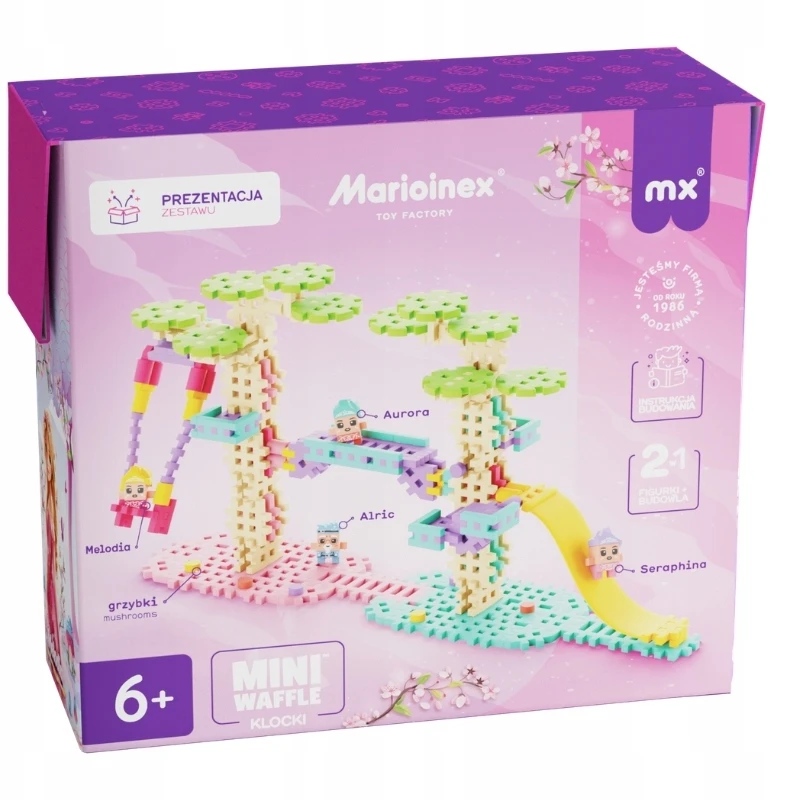 MARIOINEX MINI VAFLĖS PRINCESĖS KONSTRUKCINIAI BLOKELIAI 166 ELEMENTŲ FAIRY HOUSE 6+