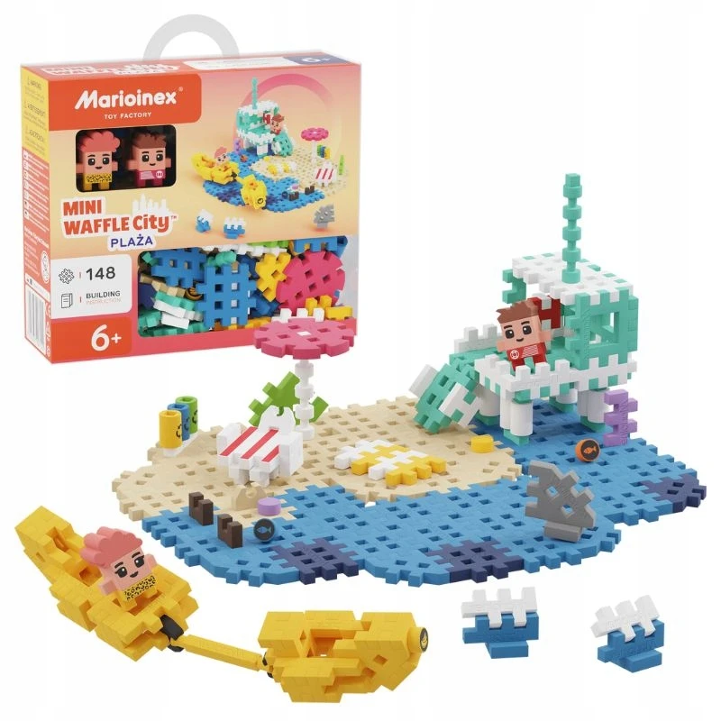 MARIOINEX 903155 vafliniai mini kaladėlės - paplūdimys 148 vnt.