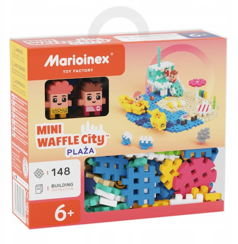 MARIOINEX 903155 vafliniai mini kaladėlės - paplūdimys 148 vnt.