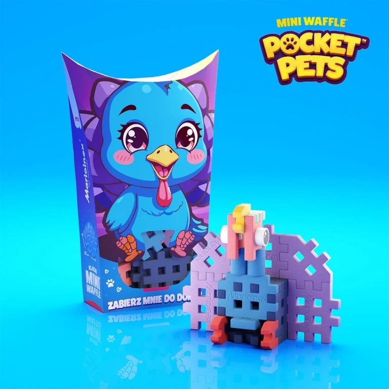 Marioinex Mini Waffle Klocki Pocket Pets: Indyk, 25 el.
