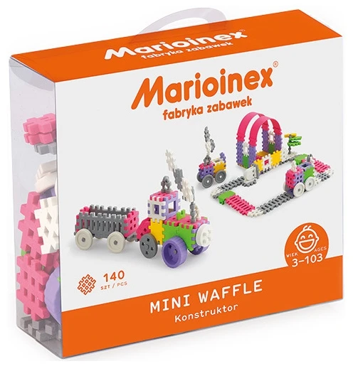 Marioinex Klocki Waffle Mini konstruktorius 140 vnt merginoms ZA5397