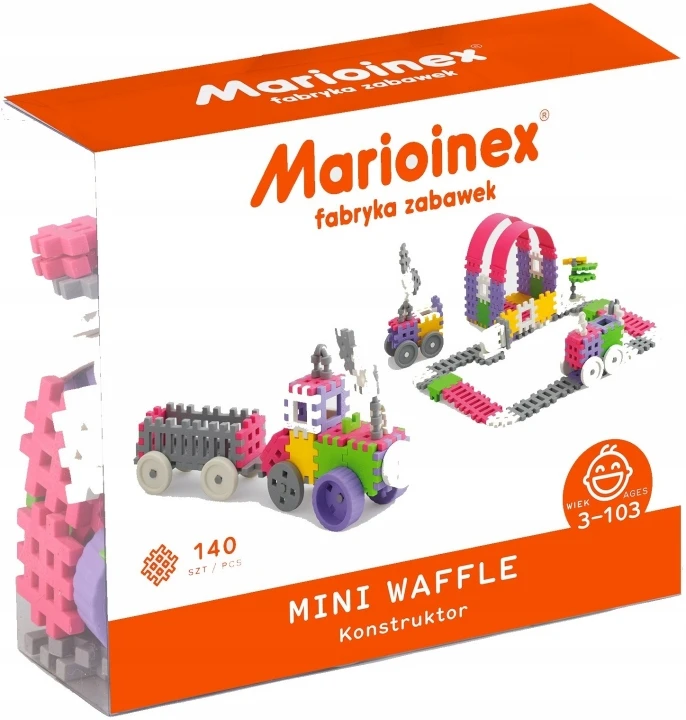 Marioinex Klocki Waffle Mini konstruktorius 140 vnt merginoms ZA5397