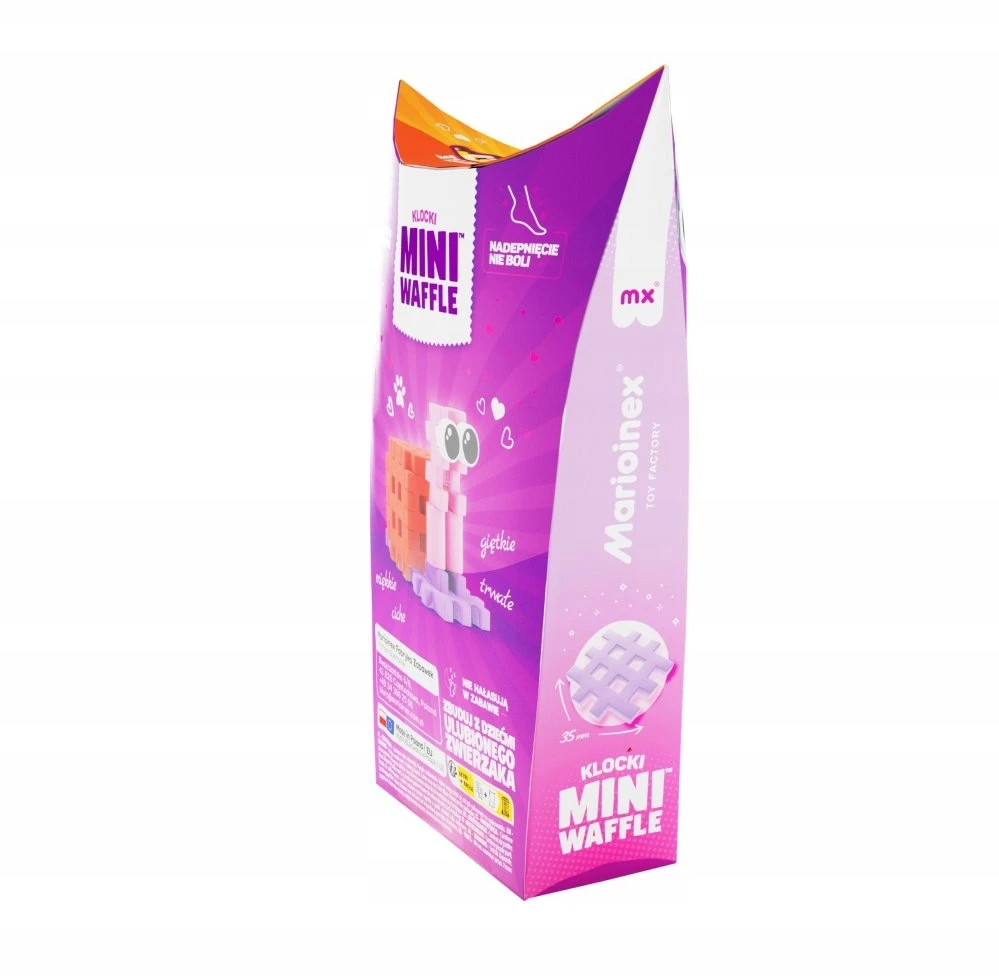Marioinex Mini Waffle Pocket Pets - Statybiniai kaladėlių rinkinys "sraigė"