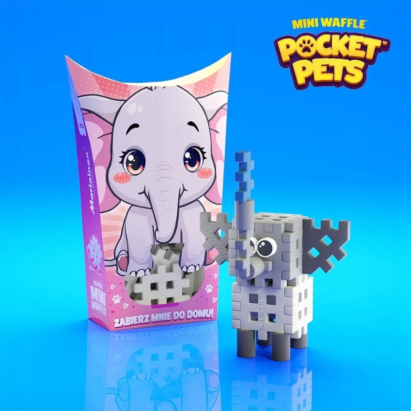 Marioinex Pocket Pets Mini Vaflių Kaladėlės - Dramblys (25 el.)