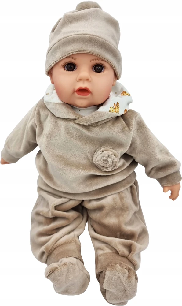MarioToys LĖLĖS KŪDIKLIS KALBA IR DAINUOJA LENKŲ KALBA 45cm + čiulptukas + buteliukas_742