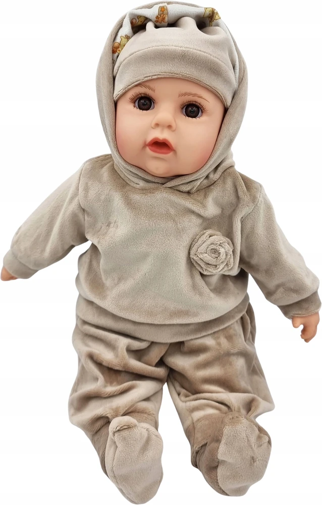 MarioToys LĖLĖS KŪDIKLIS KALBA IR DAINUOJA LENKŲ KALBA 45cm + čiulptukas + buteliukas_742