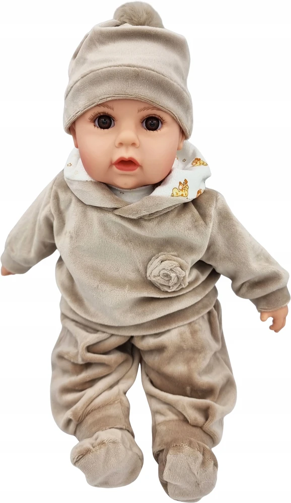 MarioToys LĖLĖS KŪDIKLIS KALBA IR DAINUOJA LENKŲ KALBA 45cm + čiulptukas + buteliukas_742